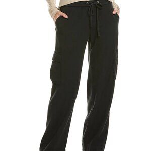 JAMES PERSE LOS ANGELES COTTON/LINEN CARGO PANTS ELASTIC WAIST STRAIGHT LEG sz 2
